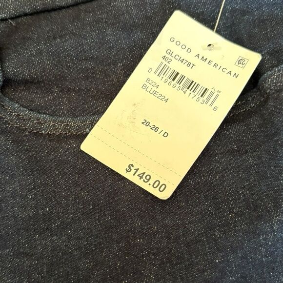 Good American Good Legs Cigarette Jeans Mid Rise Skinny Fit Womens 20 NWT - Picture 8 of 11